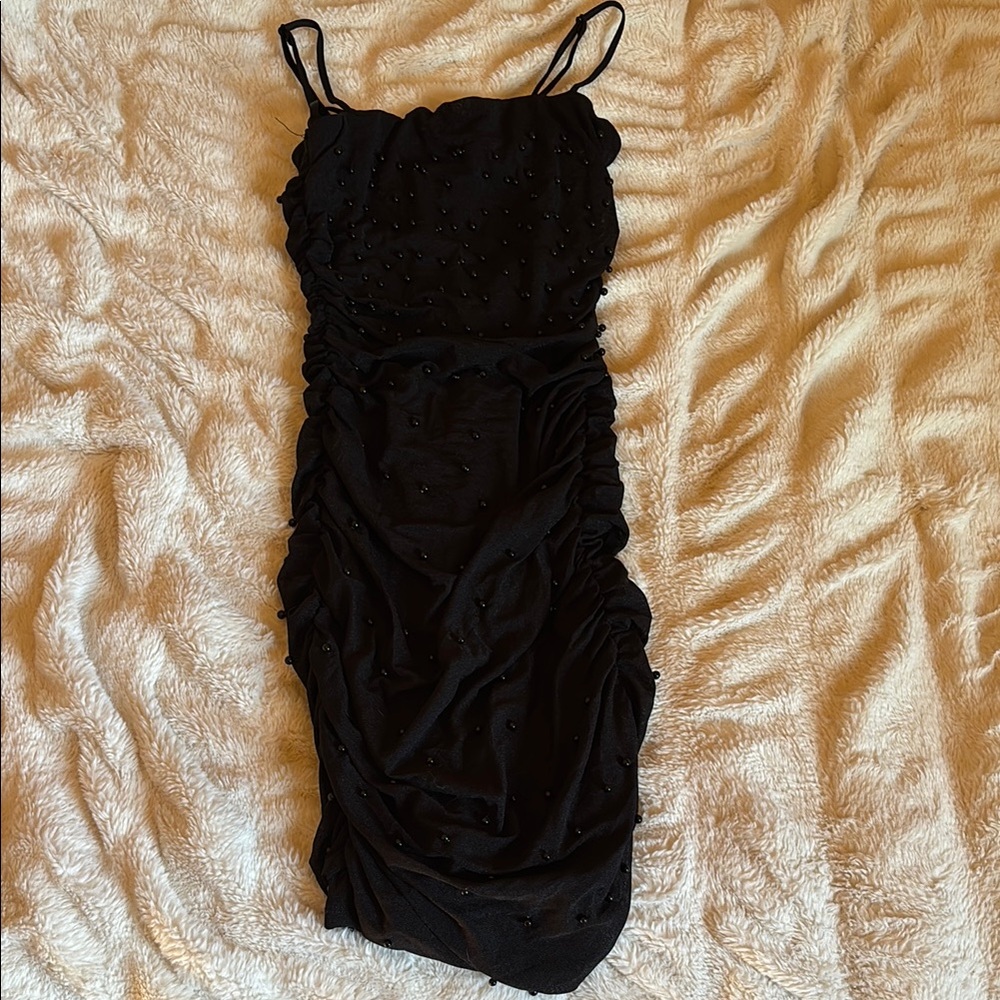 Windsor Black Spaghetti Strap Slip Dress